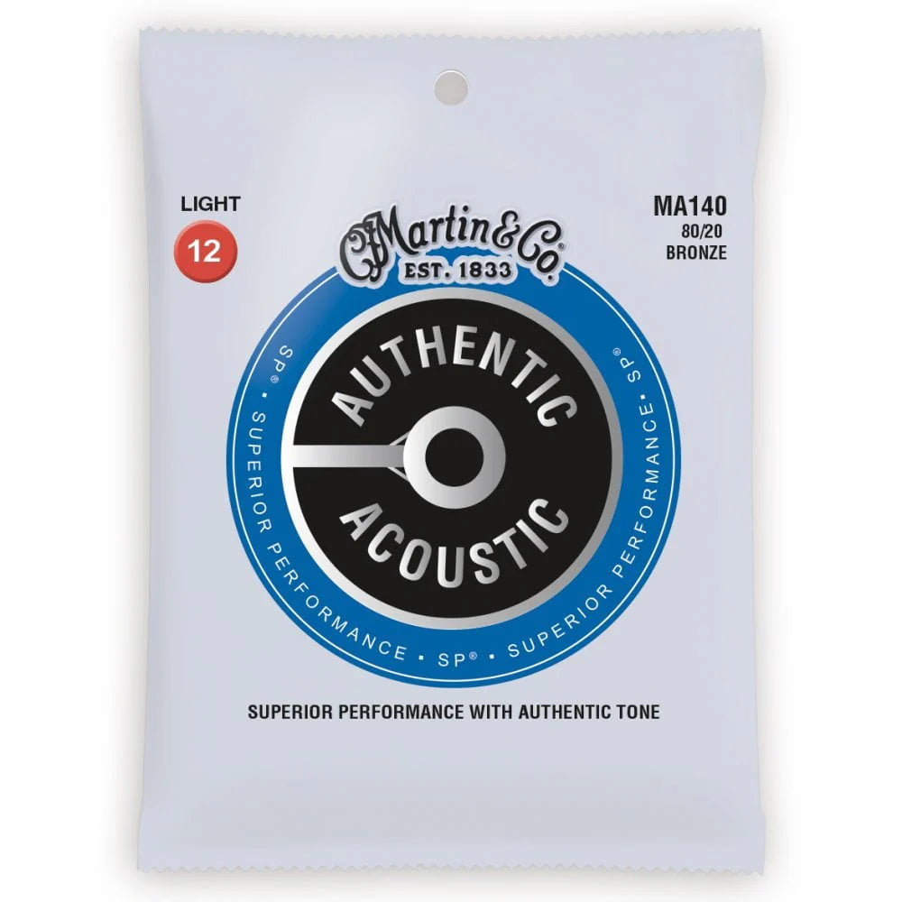 Martin M190 Acoustic Bronze 12-String Acoustic Guitar Strings - Light 12-54