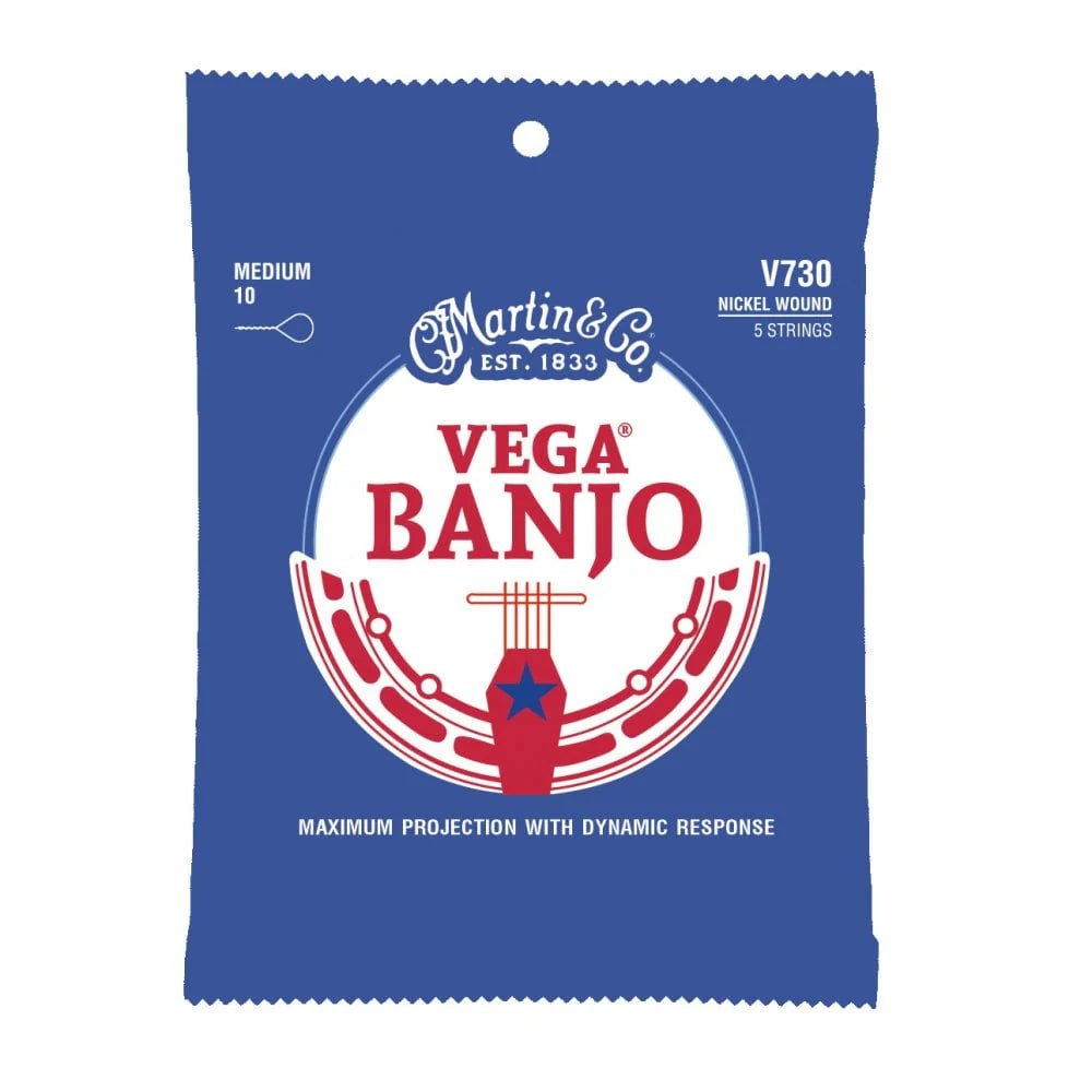 Martin V730 Vega Banjo Medium Strings (10-23 + 10)