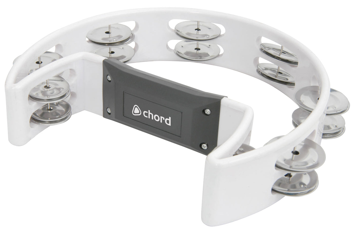 Chord Tambourine Single D - White