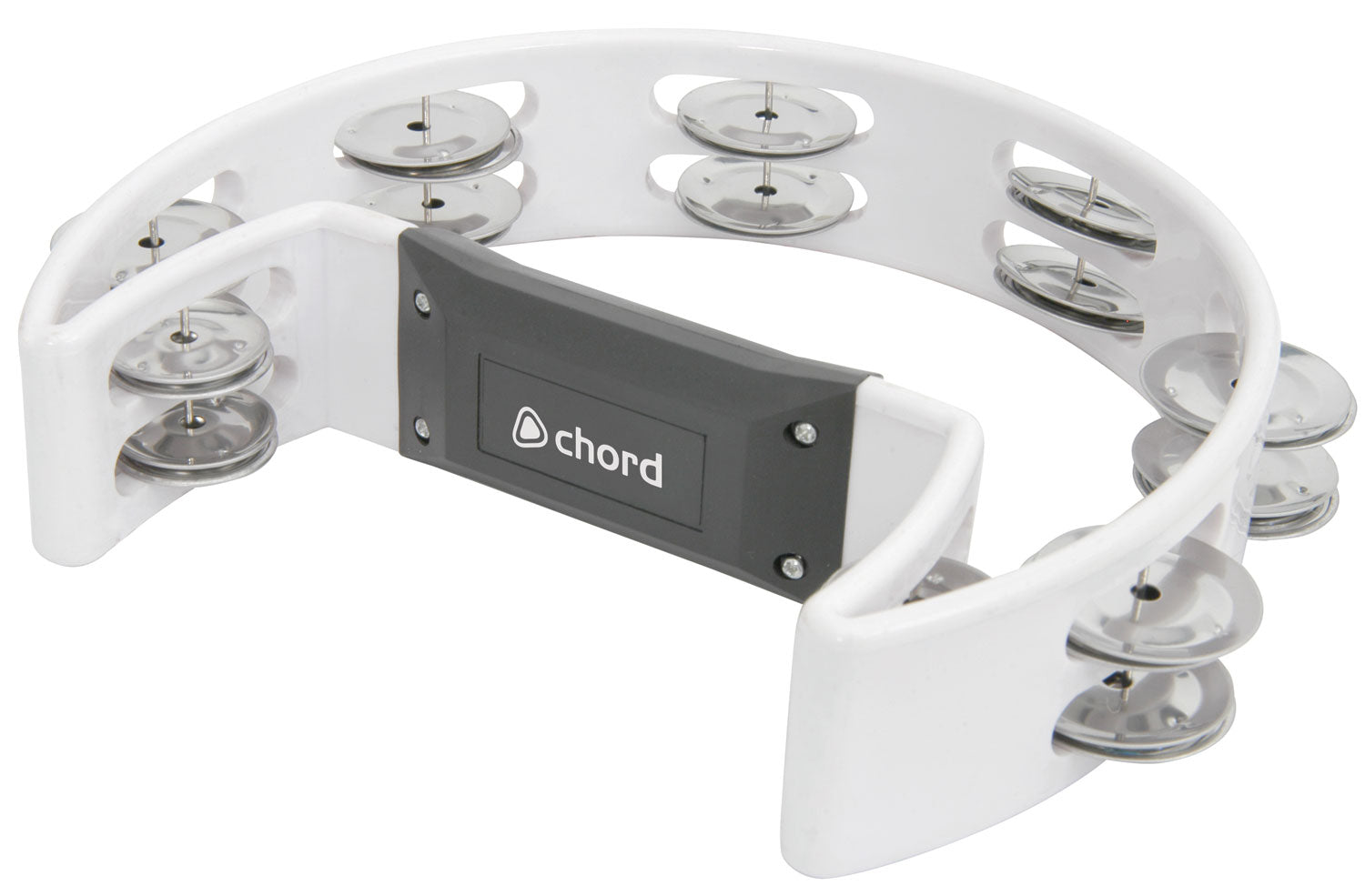 Chord Tambourine Single D - White