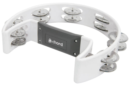 Chord Tambourine Single D - White