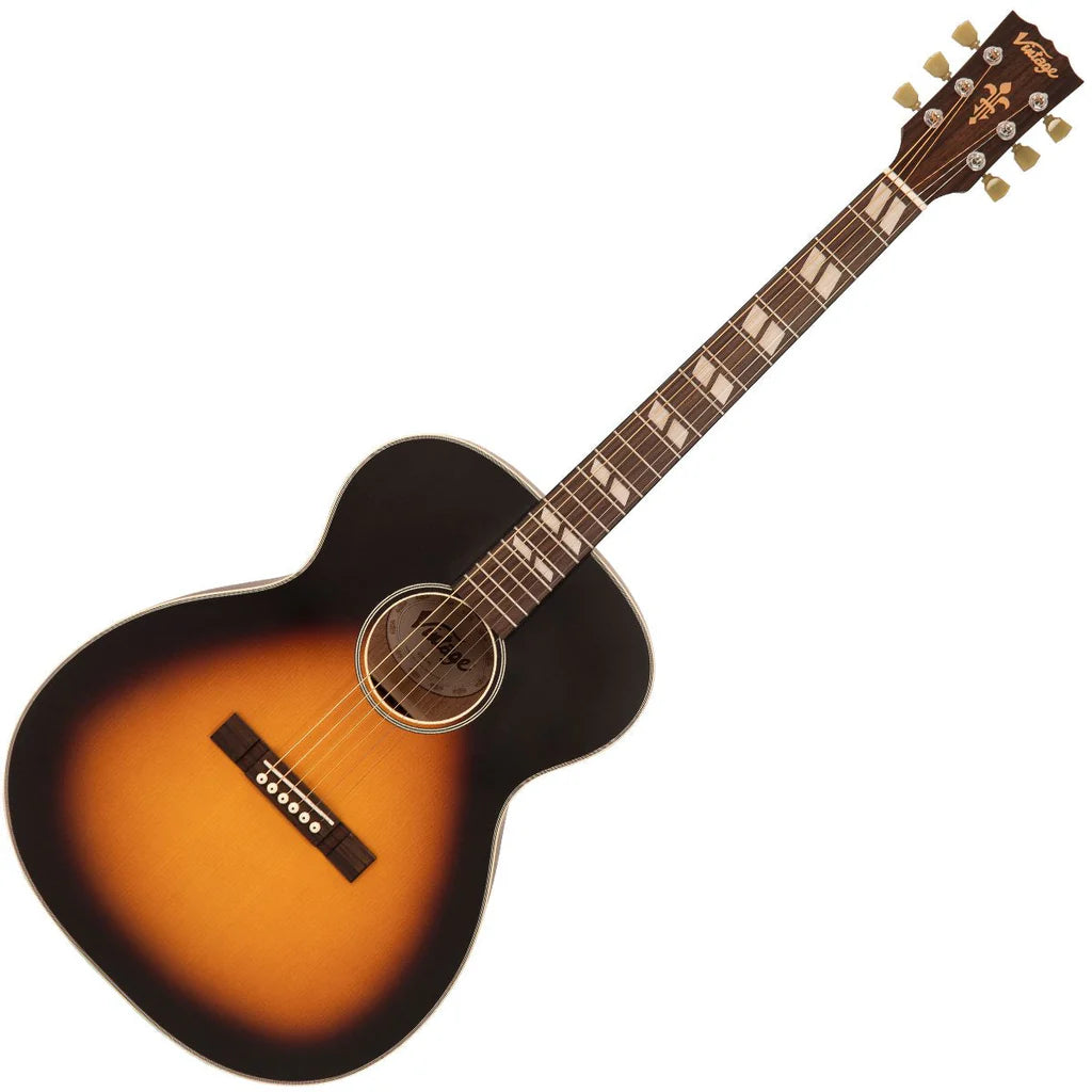Vintage V160VSB Historic Series 'Orchestra' Acoustic Guitar ~ Vintage Sunburst