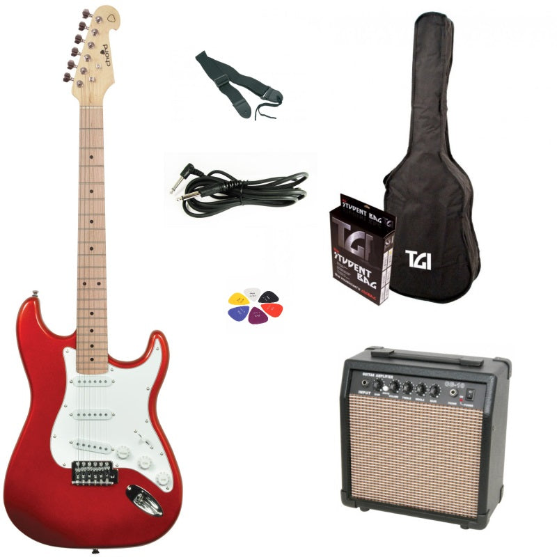 Chord CAL 63 Electric Guitar Package - Red, Black or Sunburst