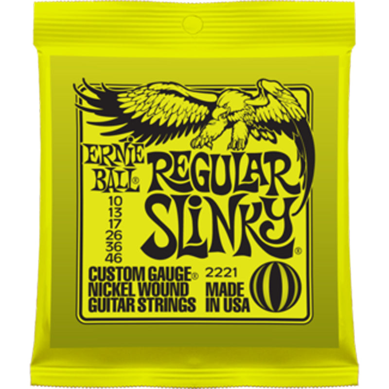 Ernie Ball Regular Slinky Nickel Wound Electric Guitar Strings 10-46