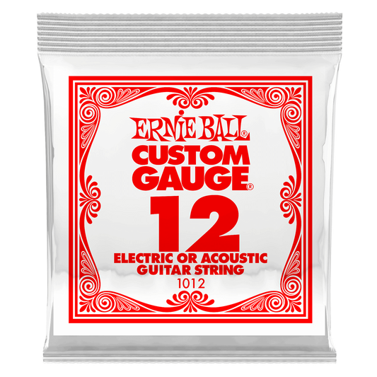 Ernie Ball .012 Plain Steel Electric or Acoustic Guitar String