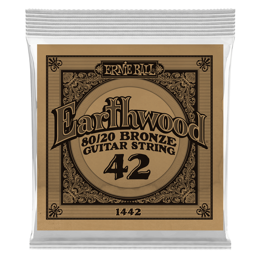 Ernie Ball .042 (Low E) Earthwood 80/20 Bronze Acoustic Guitar String