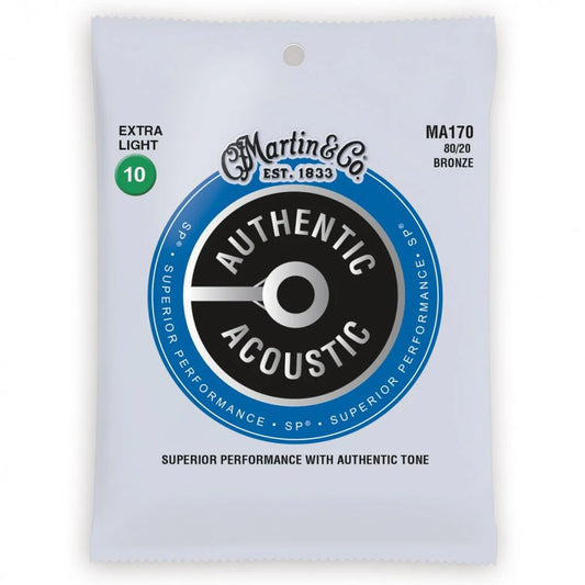 Martin 80/20 Bronze M170 Acoustic Guitar Strings 10-47 Extra Light