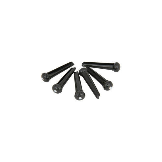 Acoustic Guitar Bridge Pins - Set of Six (Black)