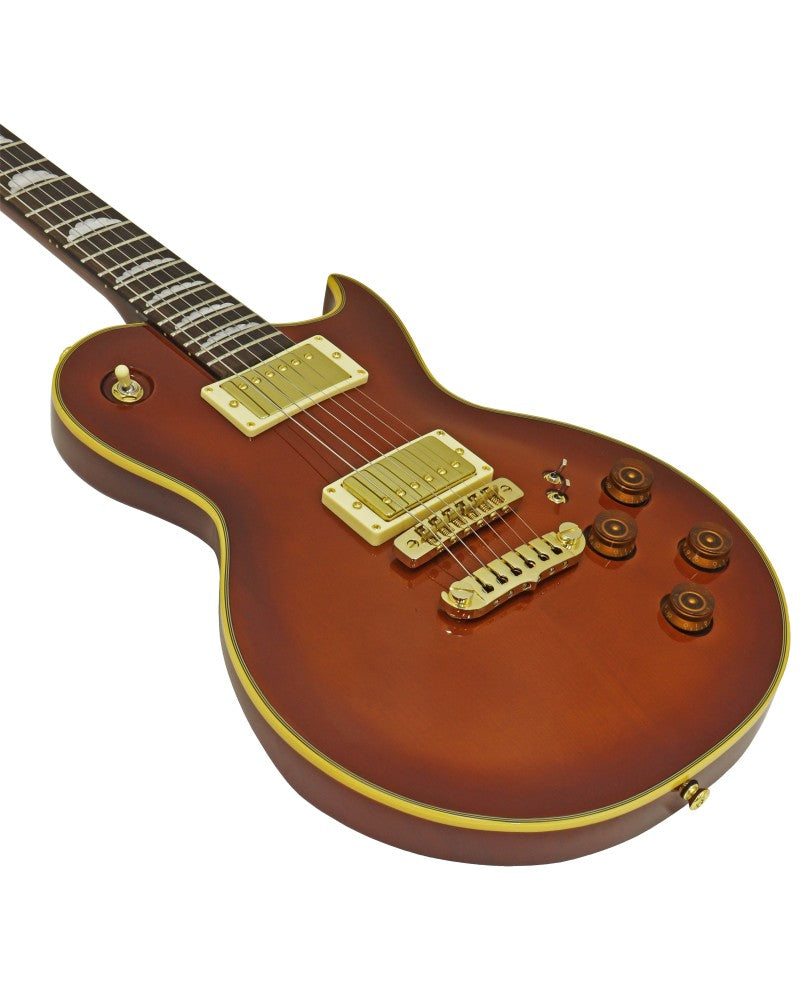 Aria Pro II PE-F80 Custom Electric Guitar - Stained Brown