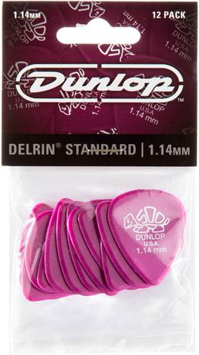 Dunlop DELRIN 500 PICK 1.14MM x12 Pack