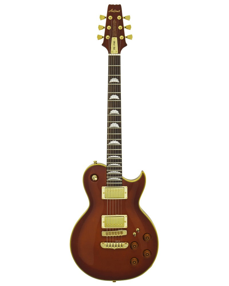 Aria Pro II PE-F80 Custom Electric Guitar - Stained Brown