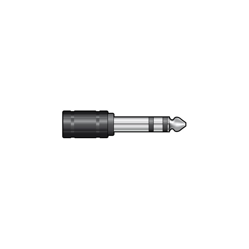 6.3mm Stereo Jack Plug - 3.5mm Stereo Jack Socket