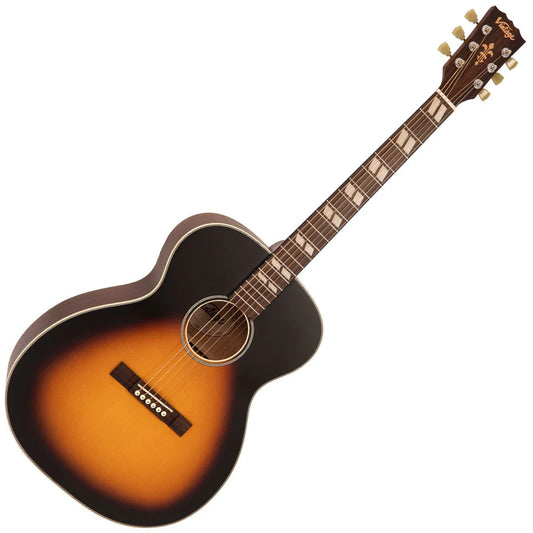 Vintage V160VSB Historic Series 'Orchestra' Acoustic Guitar ~ Vintage Sunburst