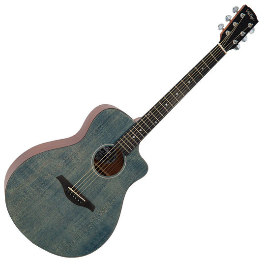 Vintage V300DB Pacific Coast Series Acoustic Guitar ~ Denim Blue