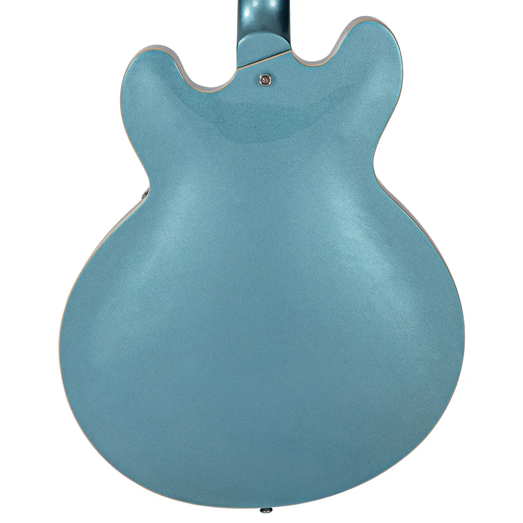 Vintage Limited Edition VSA500 ReIssued Semi Acoustic Guitar ~ Gun Hill Blue