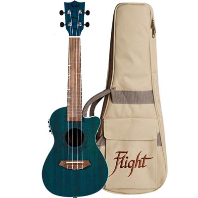 FLIGHT GEMSTONE DUC380 CEQ ELECTRO-CONCERT UKULELE - TOPAZ