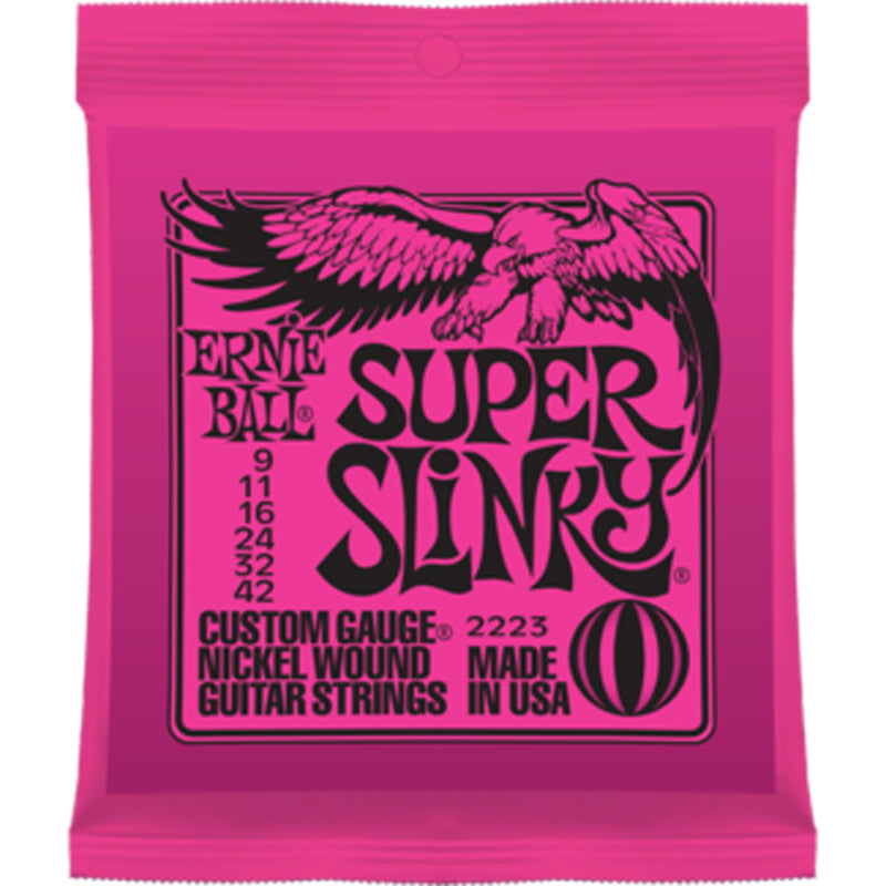 Ernie Ball Super Slinky Nickel Wound Electric Guitar Strings 9-42