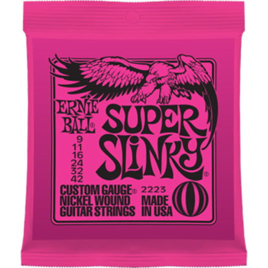 Ernie Ball Super Slinky Nickel Wound Electric Guitar Strings 9-42