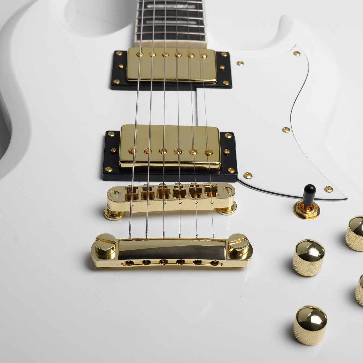Gould Steelport Electric Guitar White