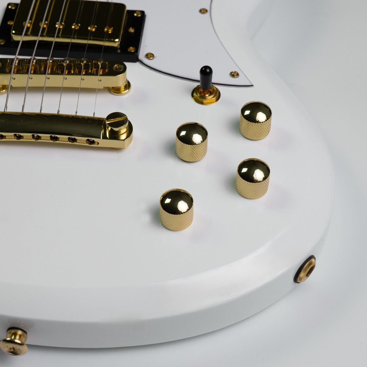 Gould Steelport Electric Guitar White