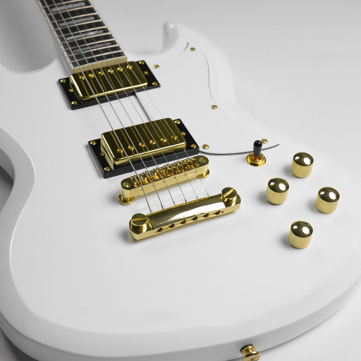 Gould Steelport Electric Guitar White