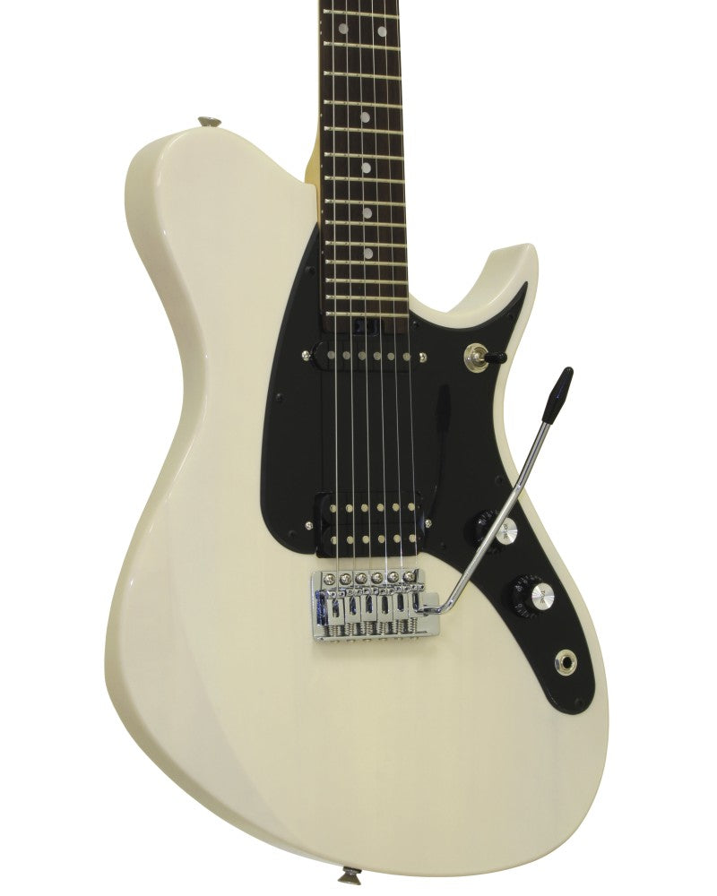 Aria Pro II Jet 1 Electric Guitar - See-Through Vintage White