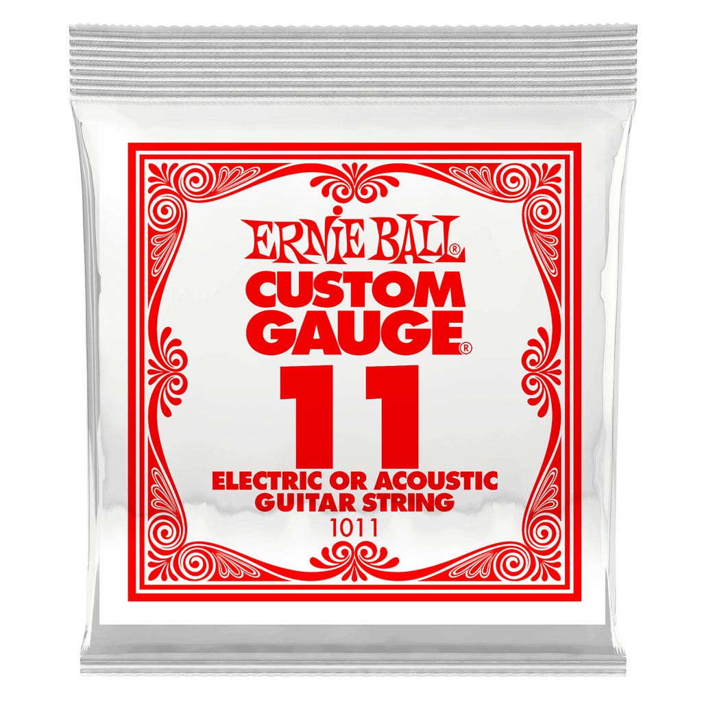 Ernie Ball .011 Plain Steel Electric or Acoustic Guitar String